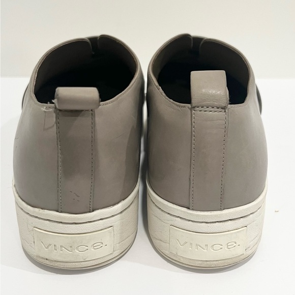 Vince Wallace Platform Slip On Leather Sneakers Shoes Grey Women’s Size 9.5 - Picture 7 of 14